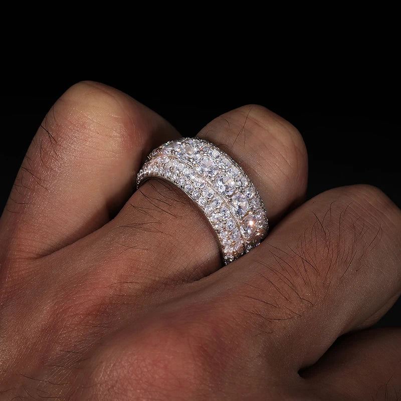 Iced Out Pavé Moissanite Ring
