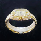 Iced Out Square Dial Quartz Watch
