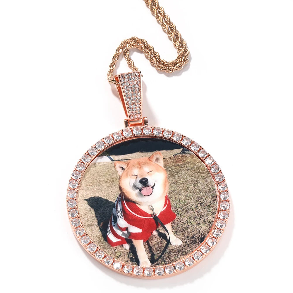 Custom Iced Photo Pendant Necklace