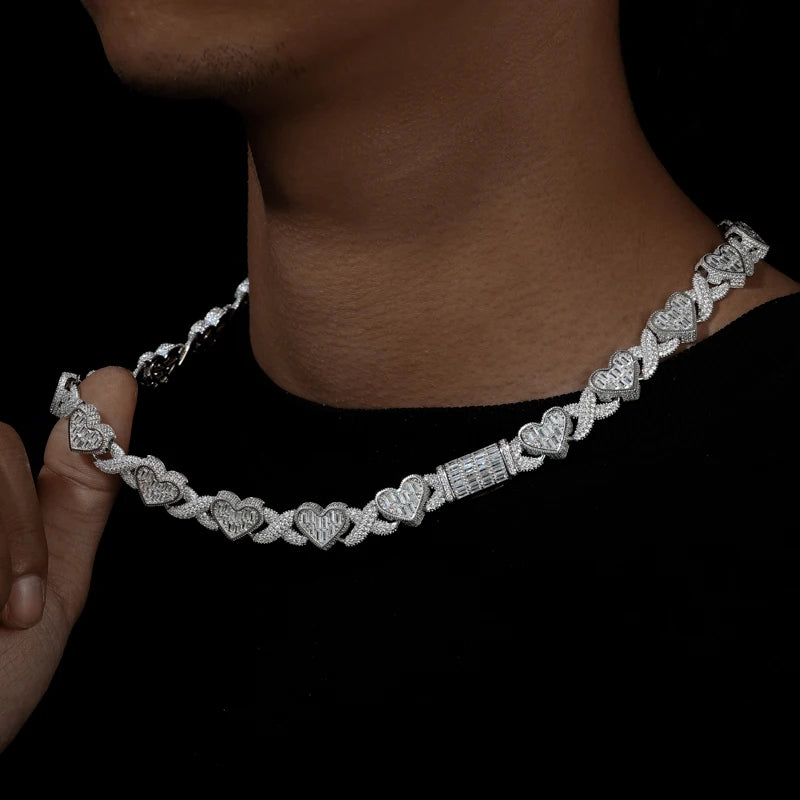 Round Moissanite Link Chain