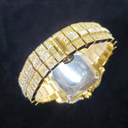Iced Out Square Dial Quartz Watch