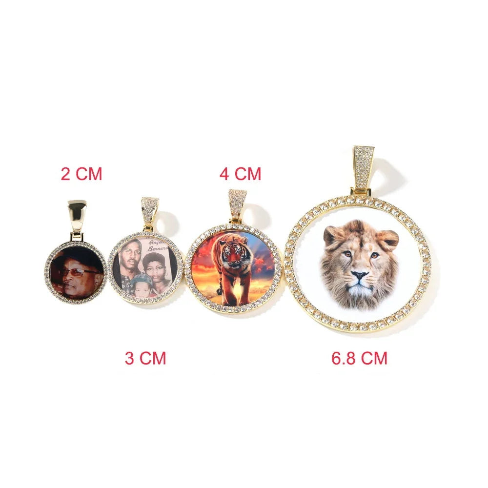 Custom Iced Photo Pendant Necklace