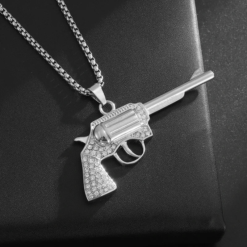 AK-47 Rifle Gun Hip-Hop Pendant Necklace