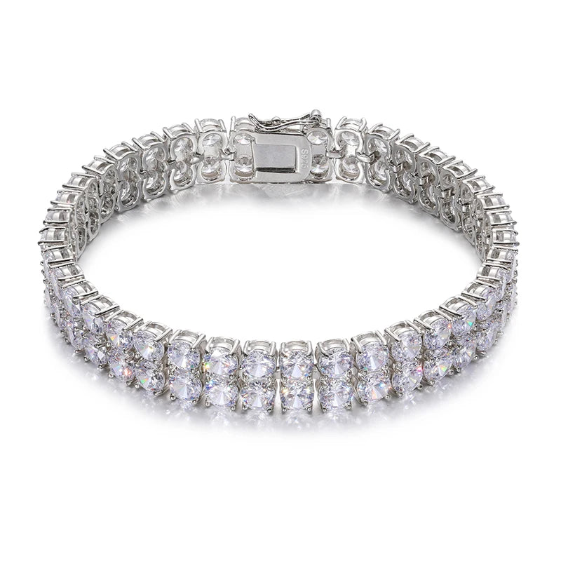 Double Row VVS1 Moissanite Tennis Bracelet