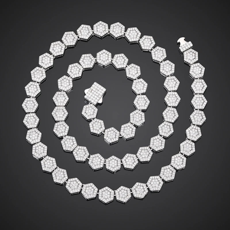 S925 Silver Sunflower VVS Moissanite Chain