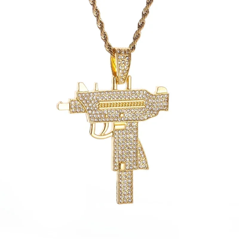 AK-47 Rifle Gun Hip-Hop Pendant Necklace