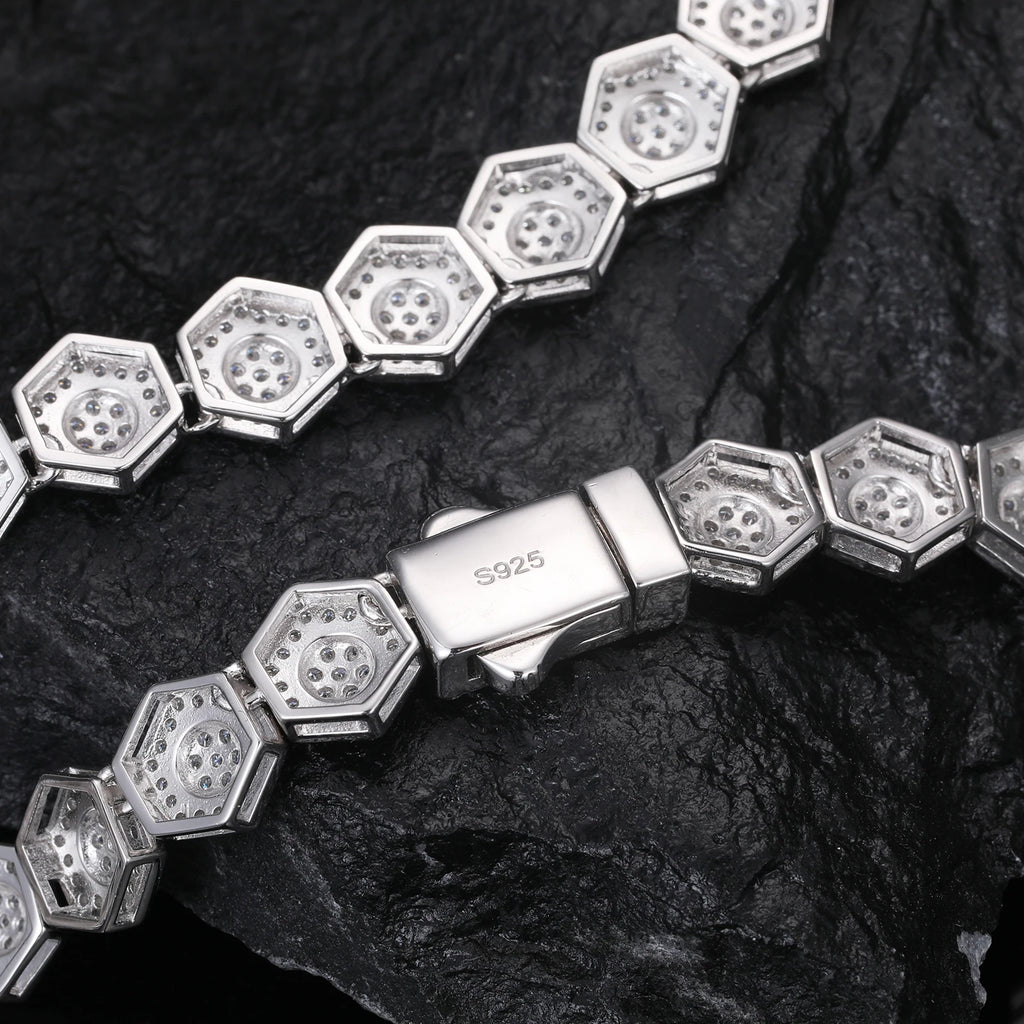 S925 Silver Sunflower VVS Moissanite Chain