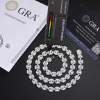 925 Silver VVS1 Moissanite Cuban Chain Necklace