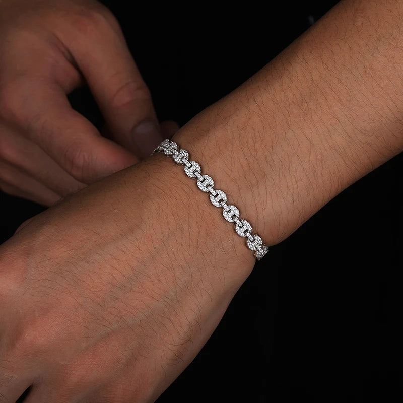 925 Silver VVS1 Moissanite Cuban Chain Necklace