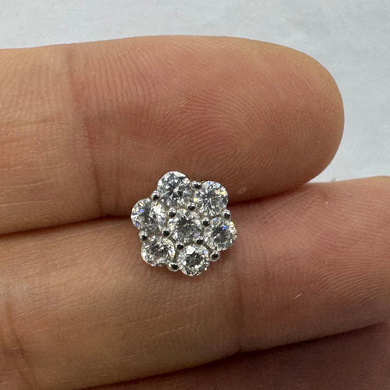 Star Stud Earrings VVS1 Moissanite