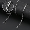 Silver-Plated Stainless Steel Cuban Link Choker Necklace