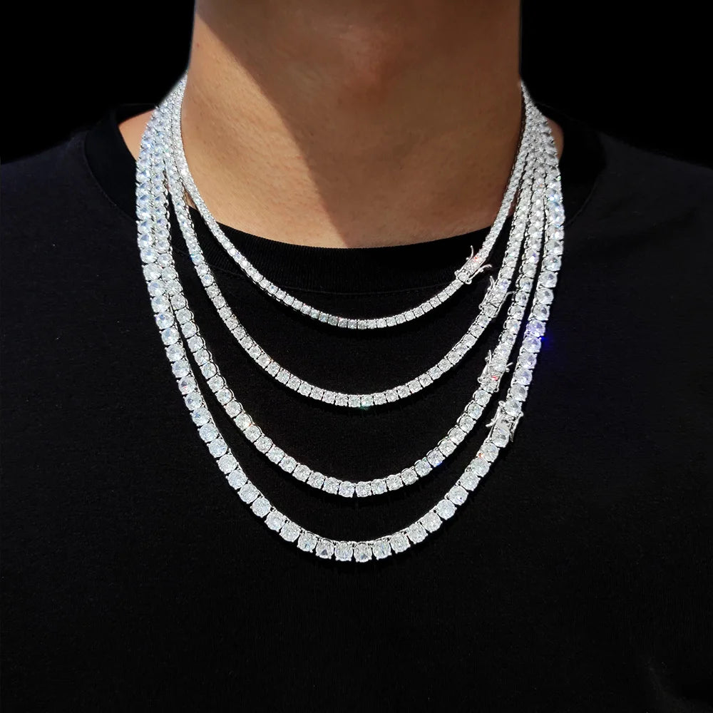 CZ Tennis Chain Choker Necklace