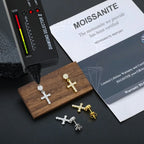 VVS1 Moissanite Cross Stud Earrings