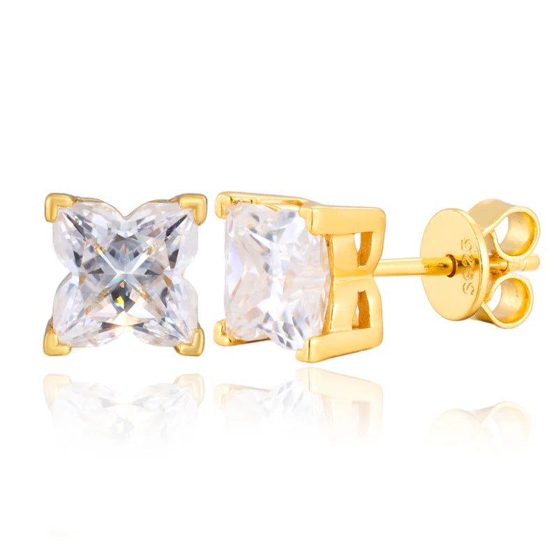 VVS1 Moissanite Cross Stud Earrings