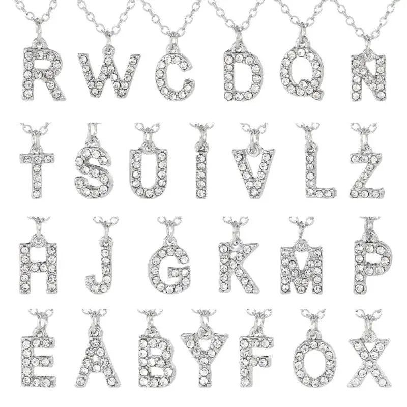 A-Z Initial Letter Charm Pendant Necklace