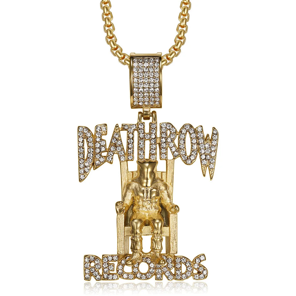Hiphop Deathrow Records stainless steel Pendant Necklaces