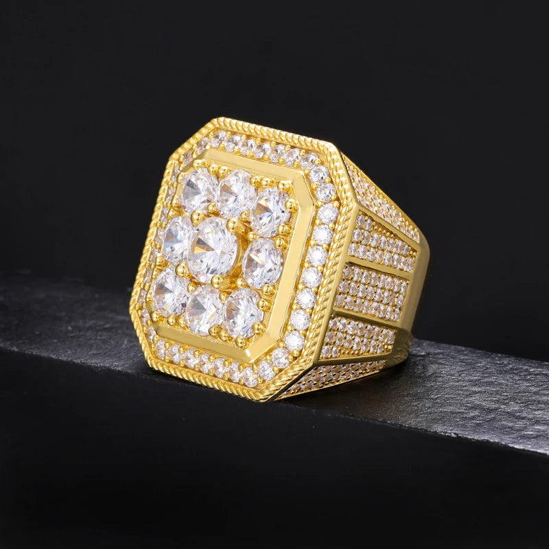S925 Silver Square Moissanite Ring