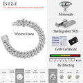 Sterling Silver 14mm Cuban Link Moissanite Necklace