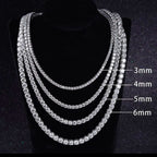 CZ Tennis Chain Choker Necklace