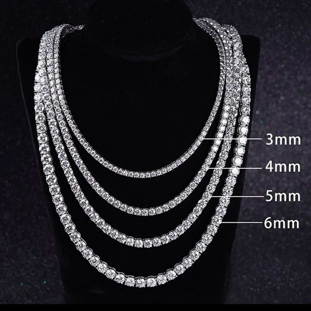 CZ Tennis Chain Choker Necklace