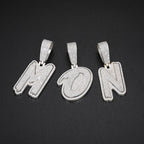 925 Silver Letter Moissanite Pendant