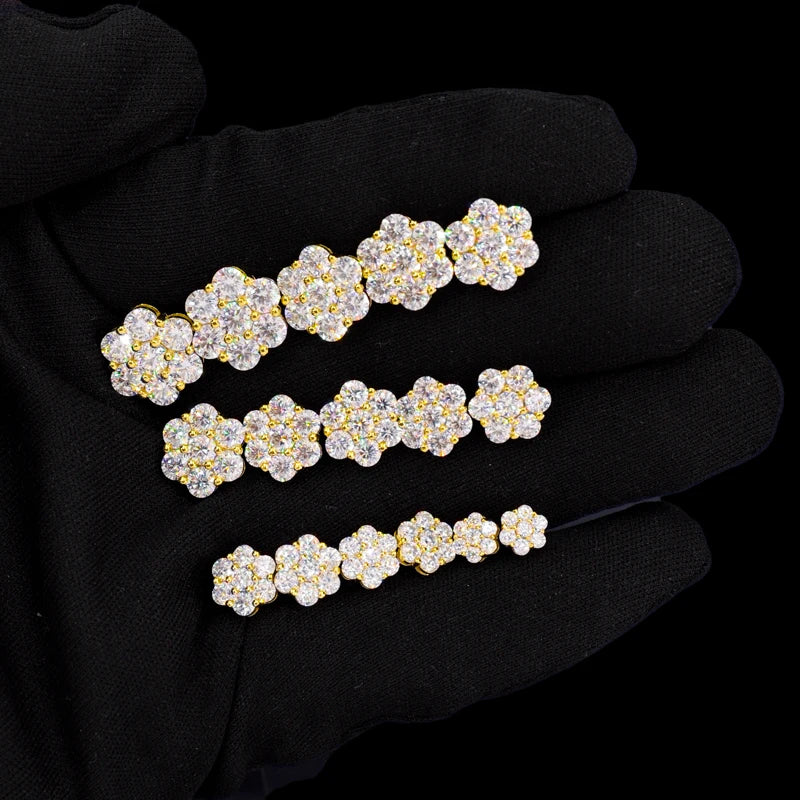 Star Stud Earrings VVS1 Moissanite