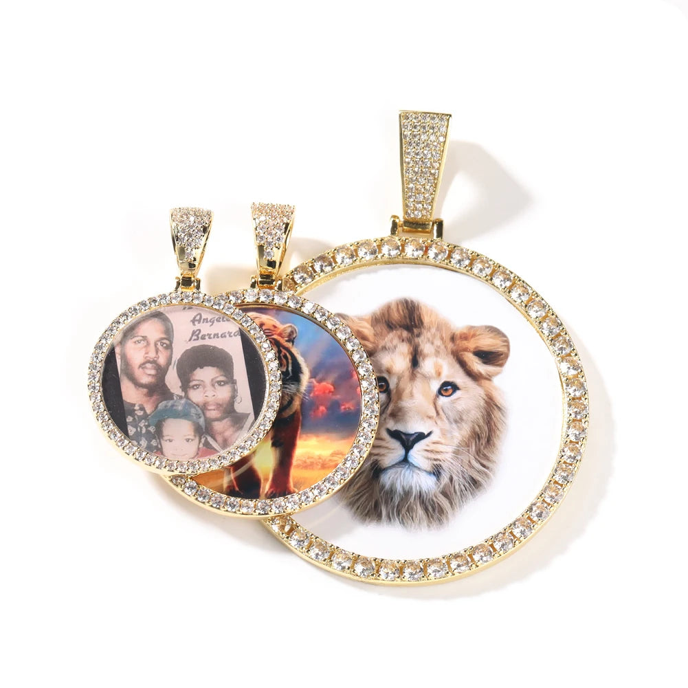 Custom Iced Photo Pendant Necklace