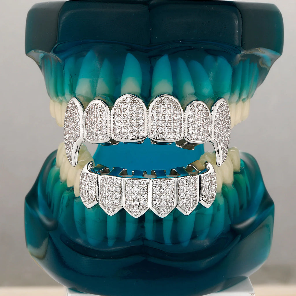 Iced Out Vampire CZ Micro Pavé Grillz