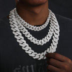 925 Silver VVS1 Moissanite Cuban Chain Necklace