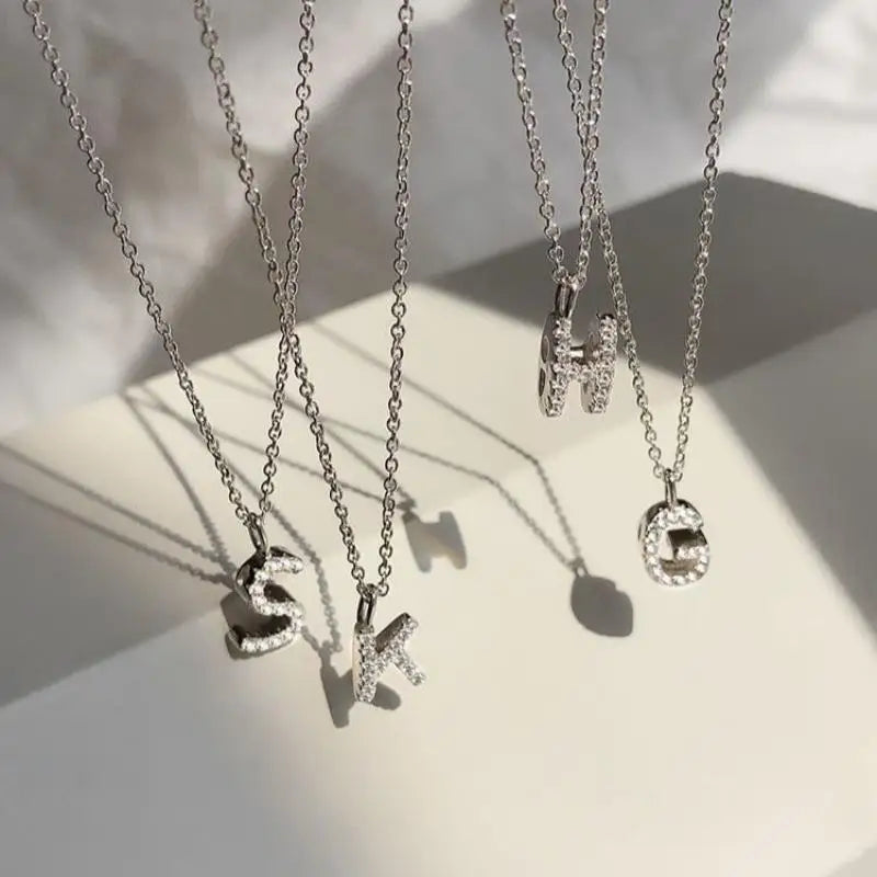 A-Z Initial Letter Charm Pendant Necklace