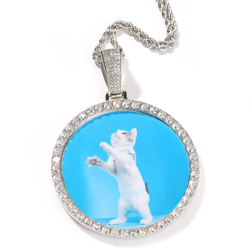 Custom Iced Photo Pendant Necklace