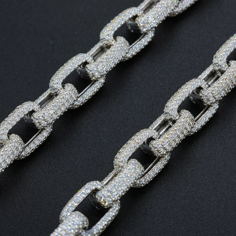 Round Moissanite Link Chain