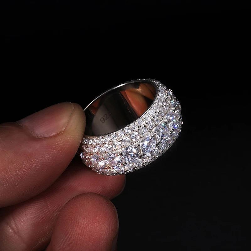 Iced Out Pavé Moissanite Ring