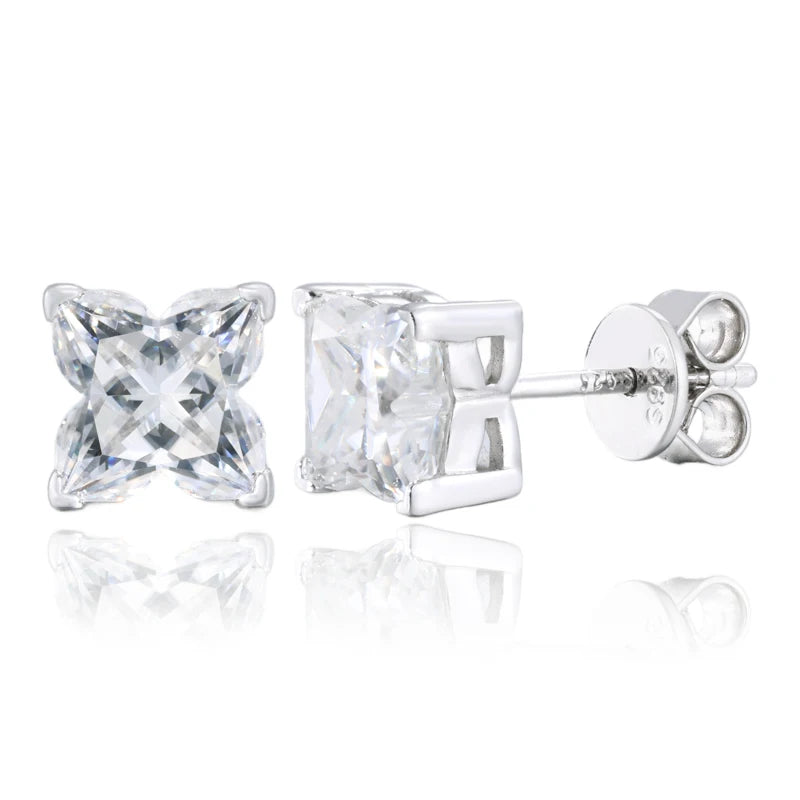 VVS1 Moissanite Cross Stud Earrings