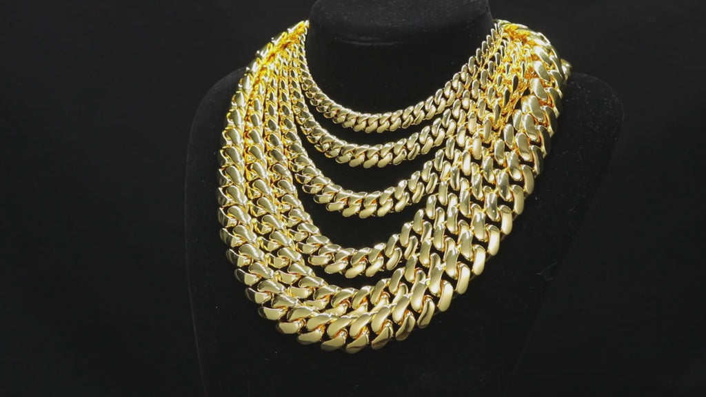 Copper Miami Cuban Link Chain Necklace