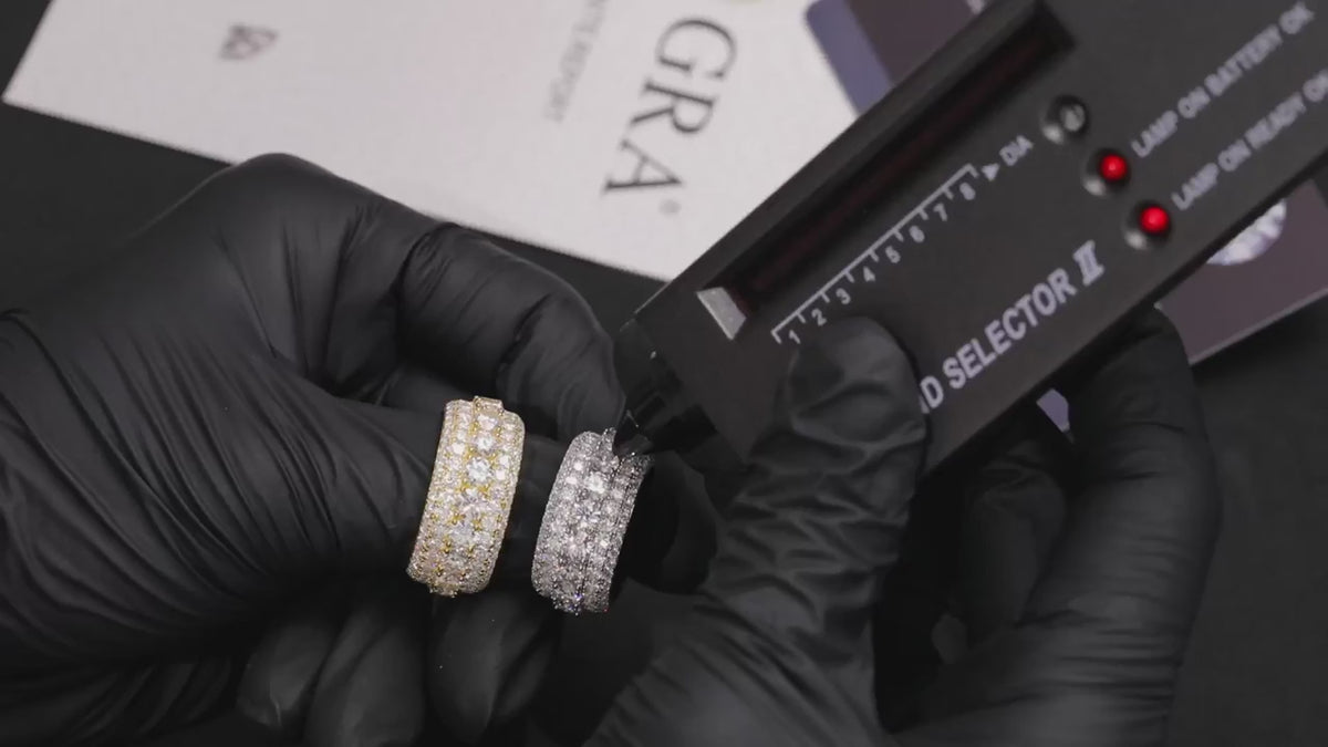 Iced Out Pavé Moissanite Ring