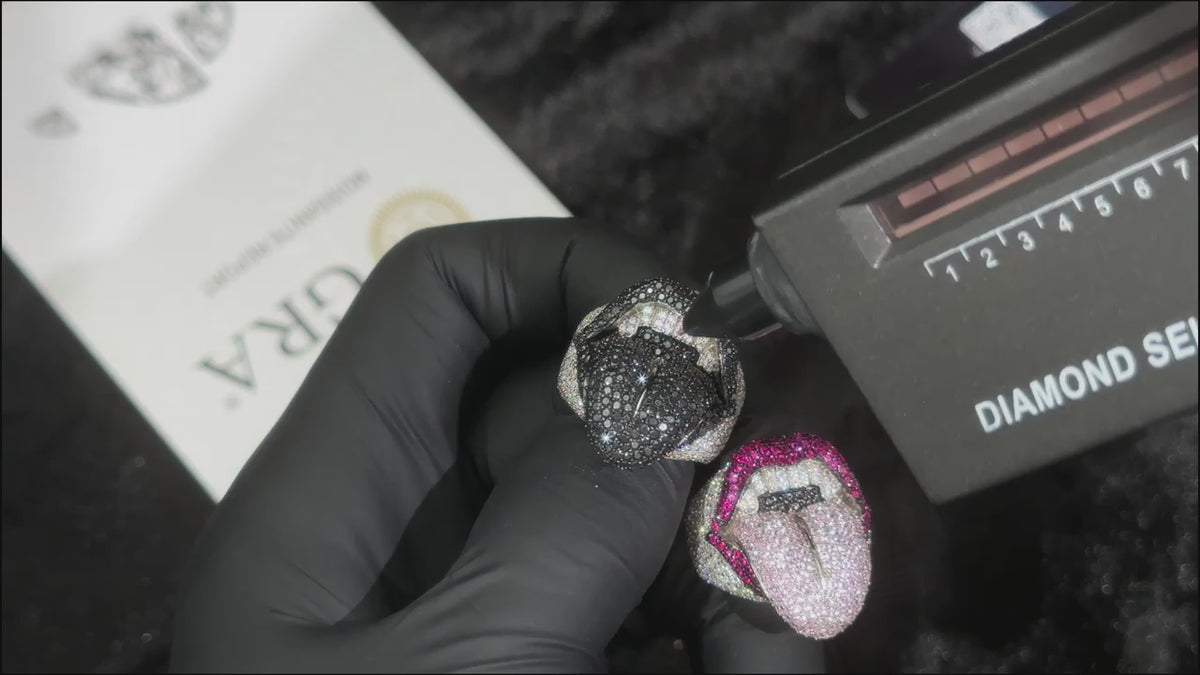 S925 Silver Face Design Moissanite Ring