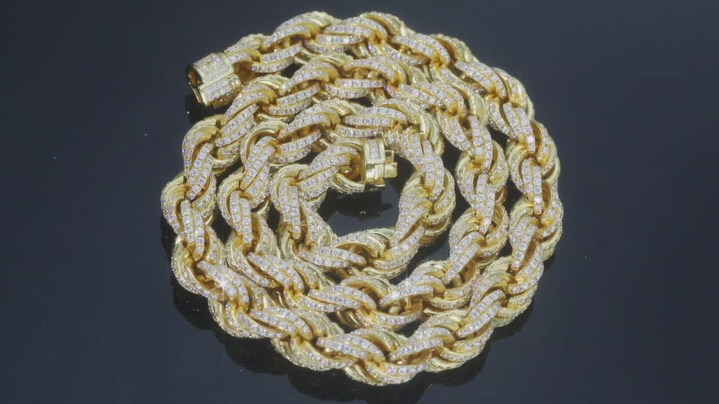 S925 Silver Moissanite Rope Chain