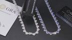 S925 Silver Heart Moissanite Chain