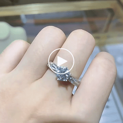 Tamara Wedding Engagement 925 Sterling Silver Ring Six Prong Moissanite Diamond Ring - TrophyWife Jewelry