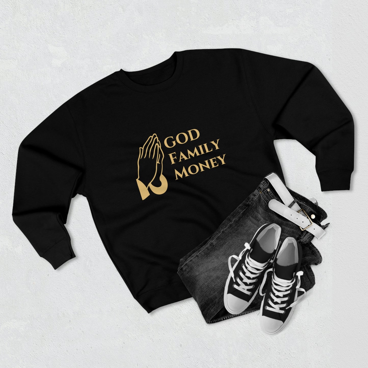 God Fam Money Unisex Premium Crewneck Sweatshirt