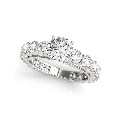 0.8 Ct Lab Diamond Engagement Ring Set