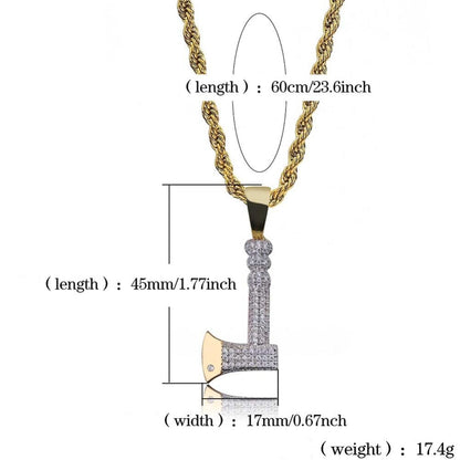 Halloween Collection: Iced Out Ax Necklace & Pendant