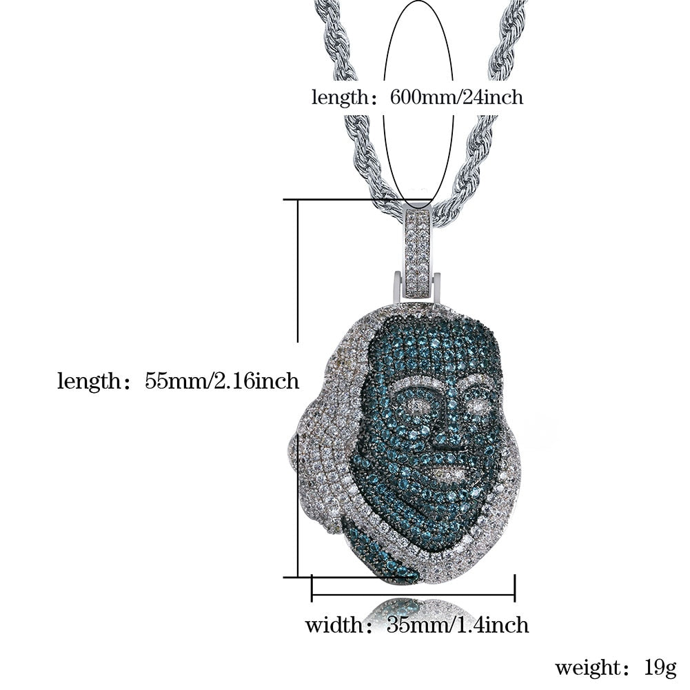 Luxurious Iced Out Benjamin 18K Pendant & Chains