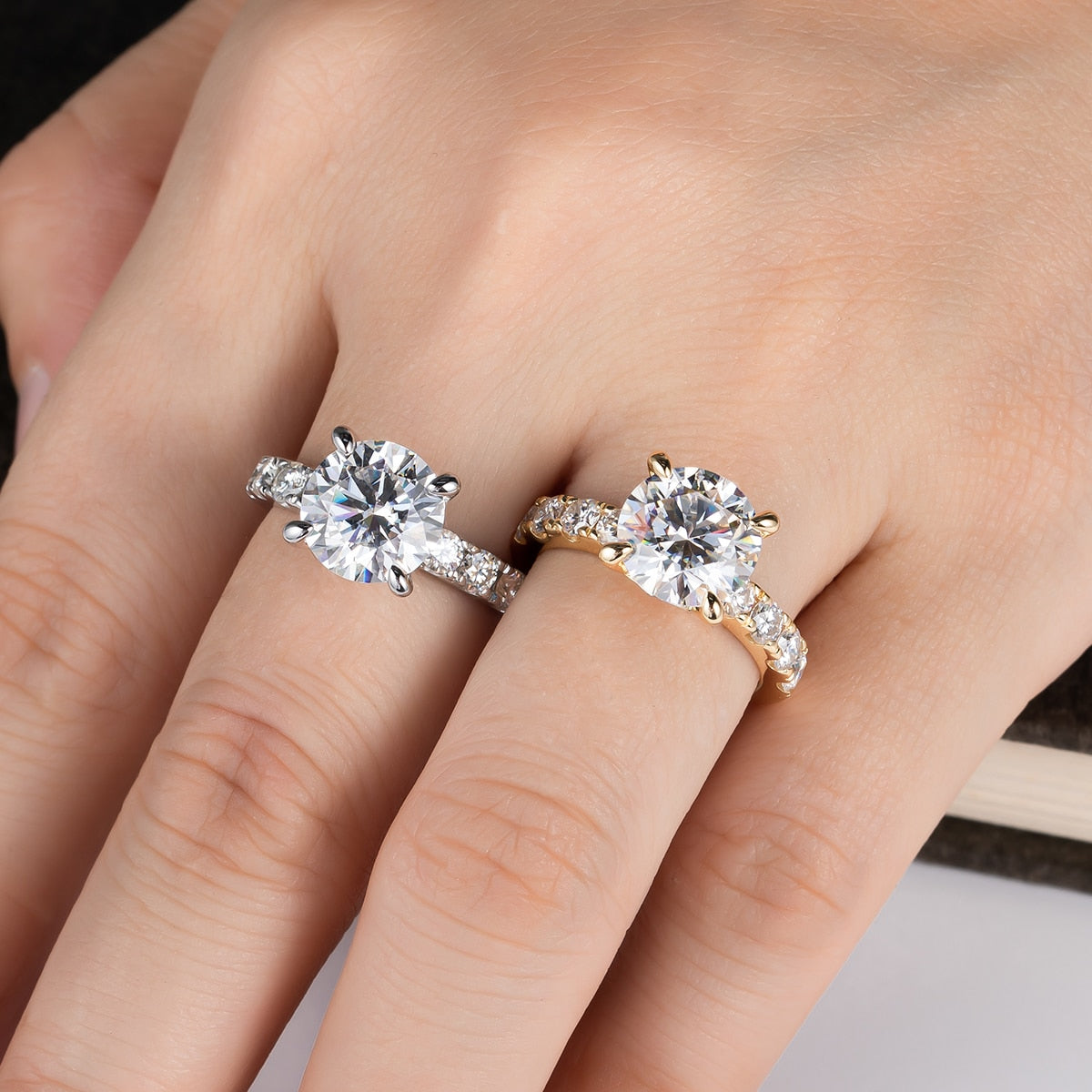 Lab-diamond 4.3cttw D Color Engagement Ring