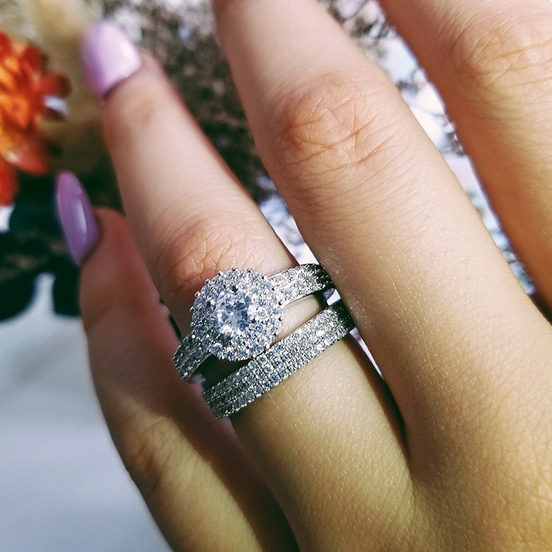 TrophyWife Collection | 3 In 1 Engagement Ring Set