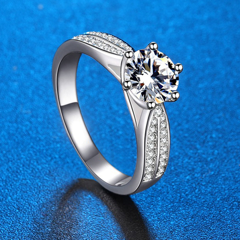 Tamara | 925 Silver 1 Ct Moissanite Diamond Ring