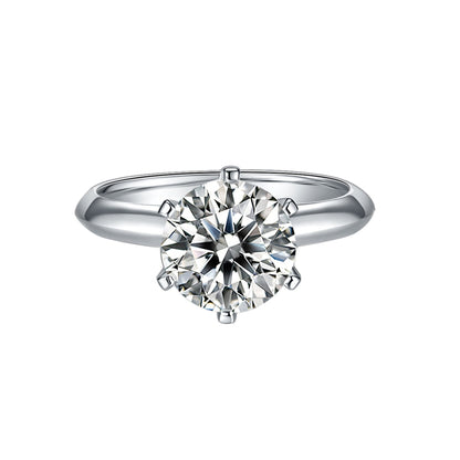 18K White Gold 0.5 to 3 CT Moissanite Lab Created Diamond Solitaire Ring
