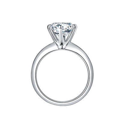 18K White Gold 0.5 to 3 CT Moissanite Lab Created Diamond Solitaire Ring