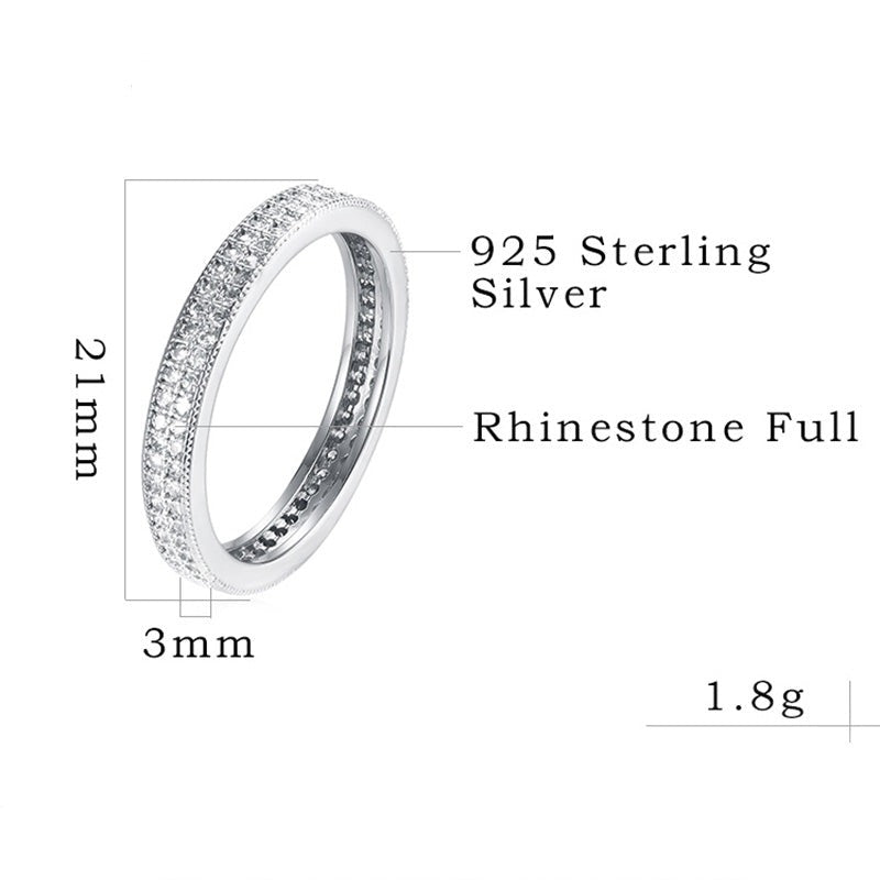 Infinity Sterling Silver Ring Wedding Band